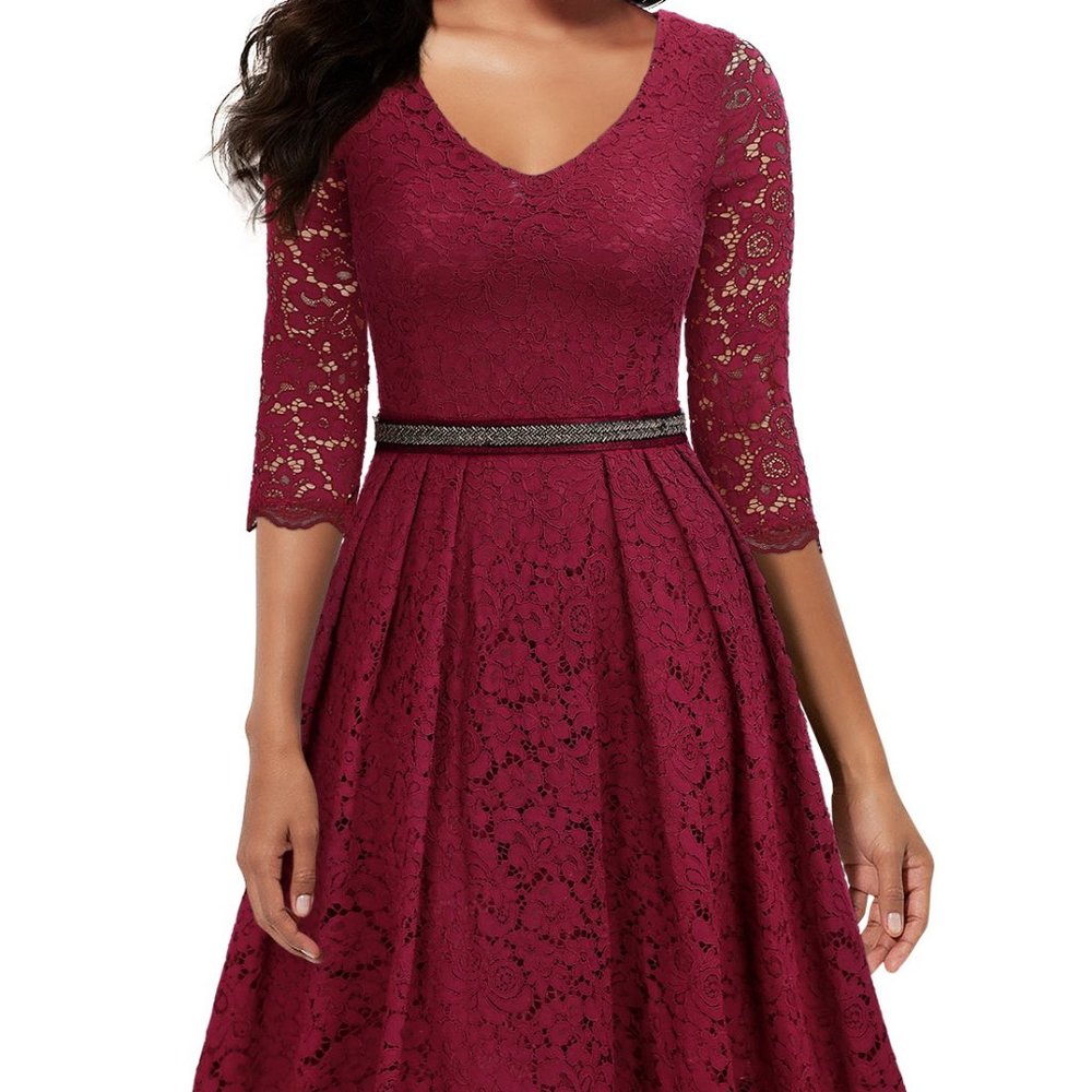 New Vintage Evening Cocktail Party Midi Dress.